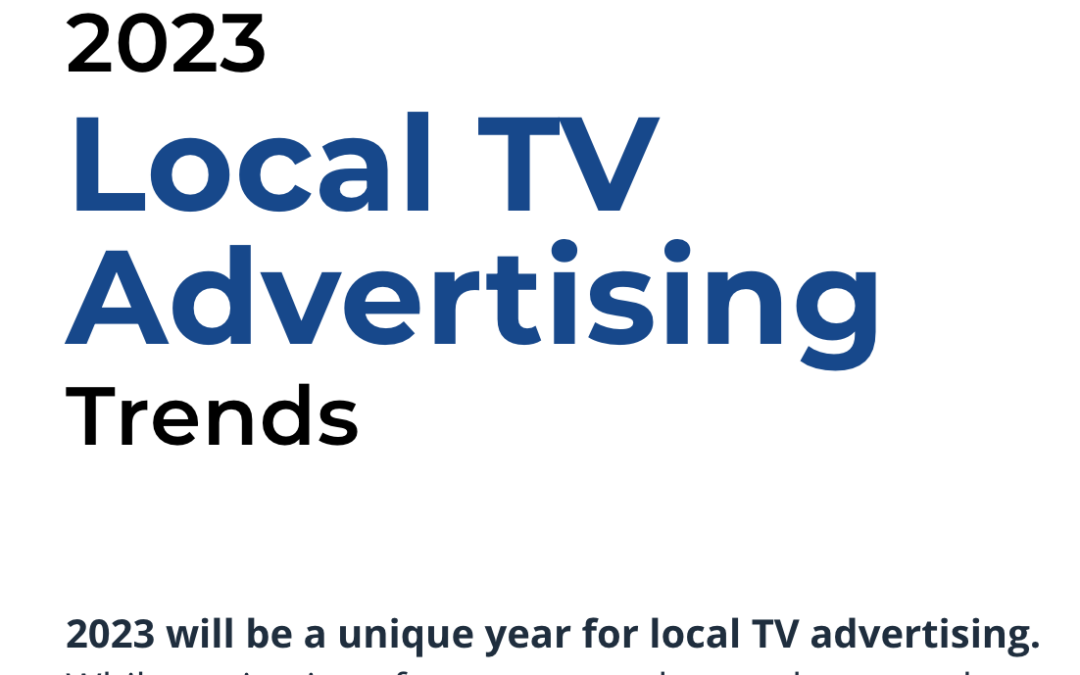 Tactics and Strategies to Grow 2023 TV Ad Revenue Topic of Webinar